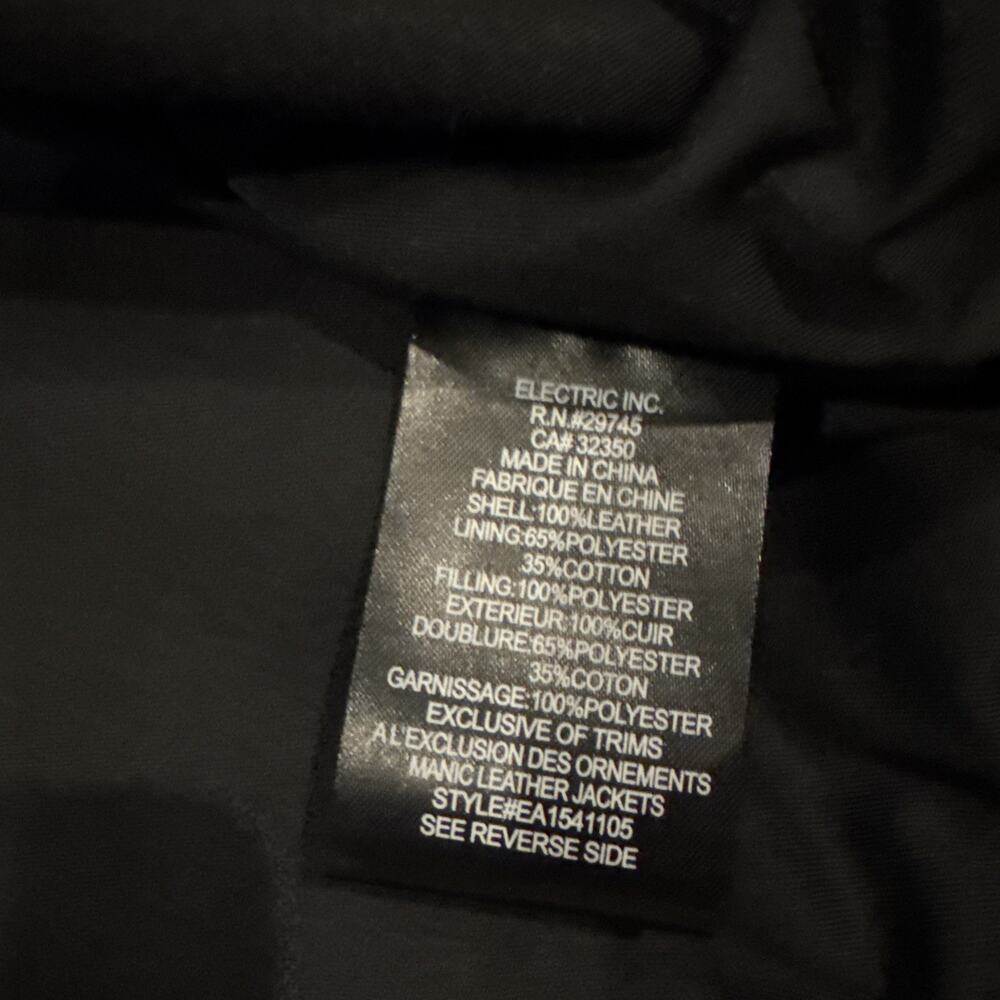 Electric Visual Evolution Leather Jacket Coat Bla… - image 5